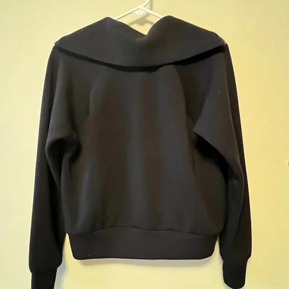 SPANX AirEssentials Half Zip Sweater Sweatshirt Black XS - Picture 2 of 4